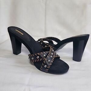 #23  Black and brown mules